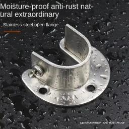 304 aço inoxidável flangeseat guarda-roupa haste de suspensão fixação acessórios de ferragem cortina haste tubo gancho fixação suporte assento - Image 6