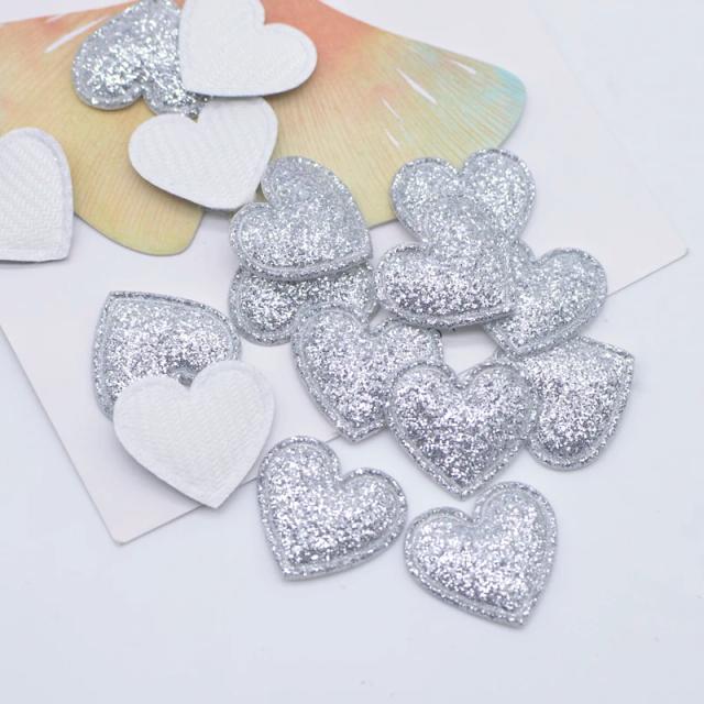 Aplicações Bling Coração 22x20mm 100 Peças para Artesanato e Acessórios