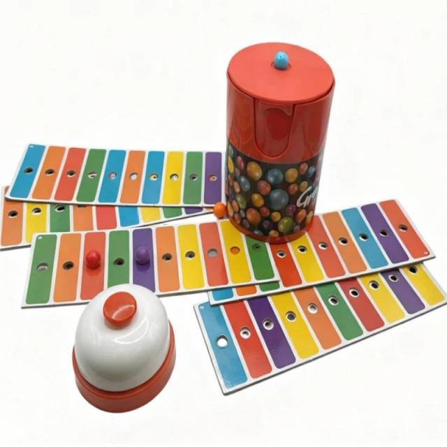 Jogo de Bingo de Linha de Cores Jogo de Tabuleiro Educacional Treinamento Rápido de Agarrar Contas 2-6 Jogadores