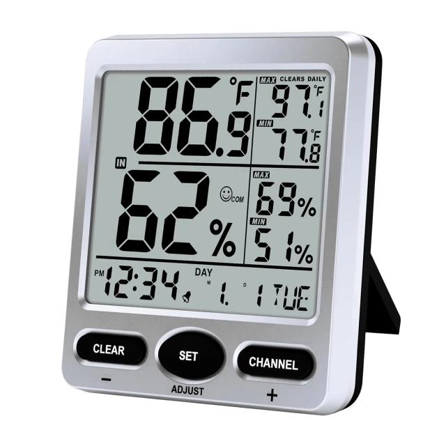 Termômetro Digital Inteligente Higrômetro Monitor de Umidade e Temperatura 2025