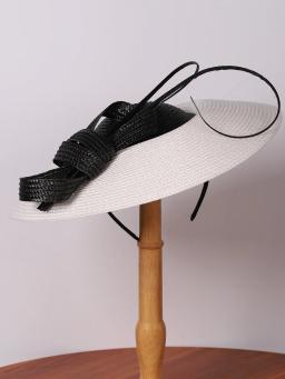 Fs fascinators preto branco casamentos pillbox chapéu para mulheres igreja chapéu sraw fedora preto largo senhoras vestido kentucky derby chapéus - Image 4