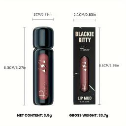 1pc brilho labial de veludo fosco, lama labial líquida altamente saturada, antiaderente de longa duração, todos os tons de pele compatíveis, presente do dia das mães - Image 6