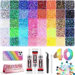 Kit de Strass de Resina Jelly para Decoração, Cristais e Pedras Flatback para Arte de Diamante, Kits de Arte de Diamante para Adultos - Image 1