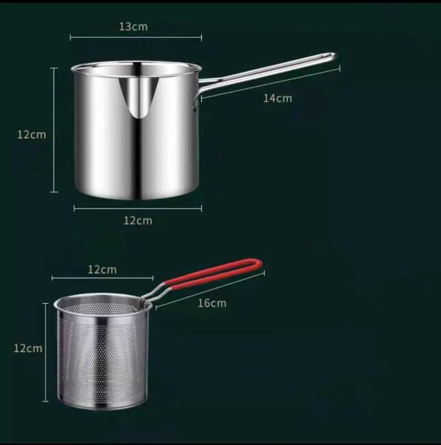 Fritadeira de Aço Inoxidável 304 Multifuncional para Cozinha - Frango e Peixe