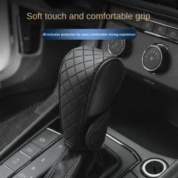 Capa de couro pu para alça de mudança de carro, de alta qualidade, antiderrapante, resistente ao desgaste, universal, bainha de engrenagem automática, decoração de carro - Image 1