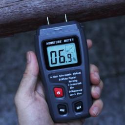 Novo medidor digital de umidade de madeira profissional testador úmido de madeira higrômetro portátil detector de madeira emt01 com display lcd hd - Image 5