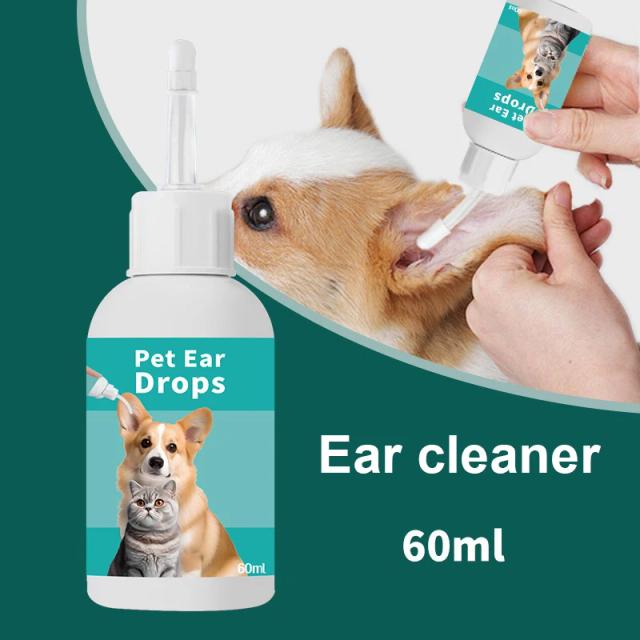Líquido de Limpeza de Ouvidos para Cães e Gatos, Gotas para Orelhas com Micoses, Cuidados e Produtos de Limpeza para Animais de Estimação