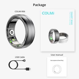COLMI-R06 Anel inteligente para homens e mulheres, freqüência cardíaca e monitor de oxigênio no sangue, IP68 à prova d'água, 5ATM, modo multiesportivo, 2021 - Image 6