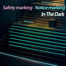 Luminoso fluorescente noite auto-adesivo brilho no escuro adesivo fita de segurança decoração para casa fita adesiva de advertência - Image 4