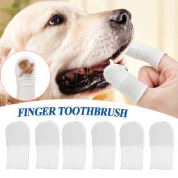 24/12 pçs pet dois dedos escovação berços remover tártaro coclear limpo para gato cão escova de dentes cuidados orais capa de dedo cuidados com animais de estimação - Image 1