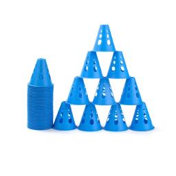 10pc marcação treinamento estrada cone solução de controle tráfego para treinamento de futebol e estádio engrossado à prova vento patinação pilha - Image 3