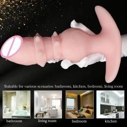 Plug Anal Luminoso em Formato de Nó de Cão, Dilatador Anal de Silicone Macio para Penetração, Brinquedo Sexual Anal Vestível para Mulheres e Masturbação Feminina - Image 4