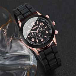 2 pçs conjunto de relógio feminino luxo moda luxo elegante liga relógio pulso pulseira silicone casal relógio masculino quartzo presentes do feriado - Image 5