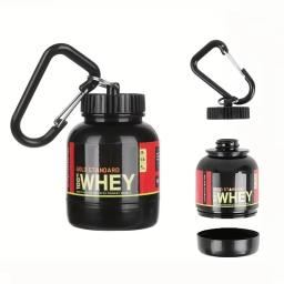 100ml esporte ao ar livre mini recipiente de proteína portátil garrafa de pó com chaveiro de soro funil de saúde caixa de medicina pequena xícara de água - Image 1