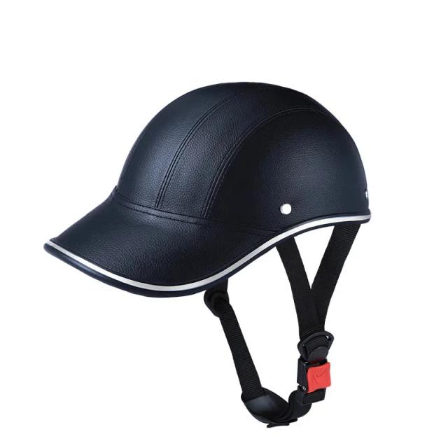Novo capacete de beisebol da motocicleta metade boné de beisebol bicicleta dos homens clássico scooter montanha luz feminino anti-uv segurança capacete