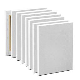 5 pçs branco em branco quadrado artista lona placa de madeira quadro algodão artista placas de lona para pintura a óleo acrílico aquarela - Image 1