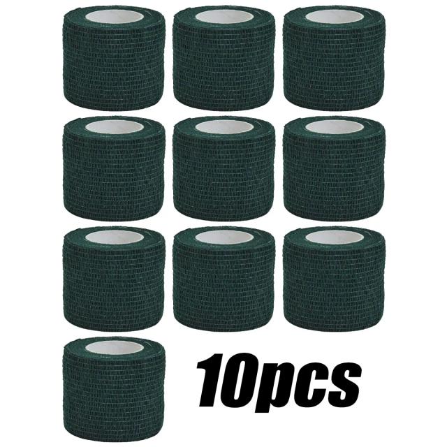 1-48 pçs verde escuro bandagem elástica caça disfarce elastoplast envoltório fita auto adesivo protetor esportivo tornozelo joelho dedo braço