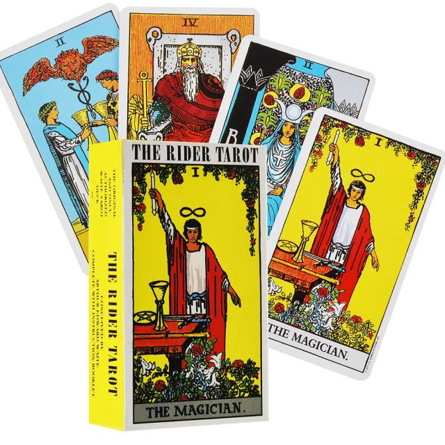 Cartas de Tarô Piloto para Adivinhação Baralho Completo em Inglês 78 Cartas