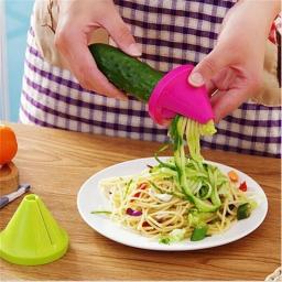 Triturador espiral de frutas vegetais descascador multi-função manual triturador dispositivo batata cenoura rotativa triturador ralador ferramenta de cozinha - Image 2