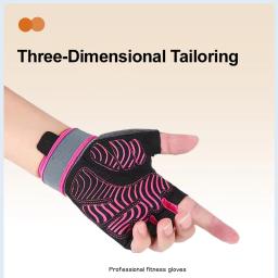 Luvas de Fitness para Academia e Ciclismo, Verão, Masculinas e Femininas, com Suporte de Punho, Luvas para Halteres, Levantamento de Peso, Antiderrapantes e Respiráveis para Treino - Image 2