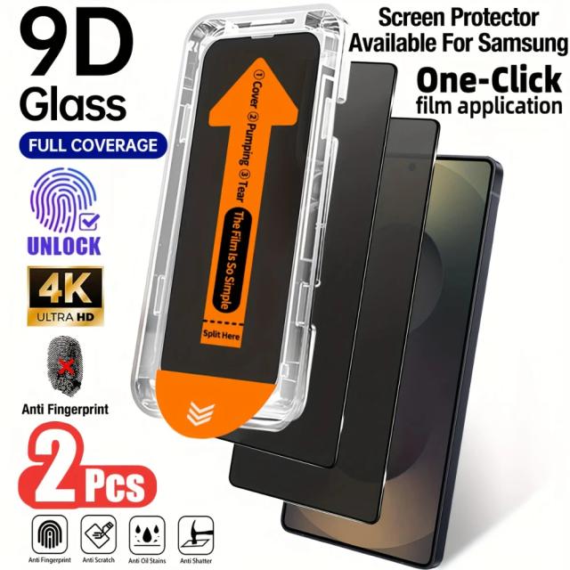 NNBILI Protetor de Tela de Vidro Temperado de Privacidade para Samsung Galaxy S23 Ultra 2 Pacotes