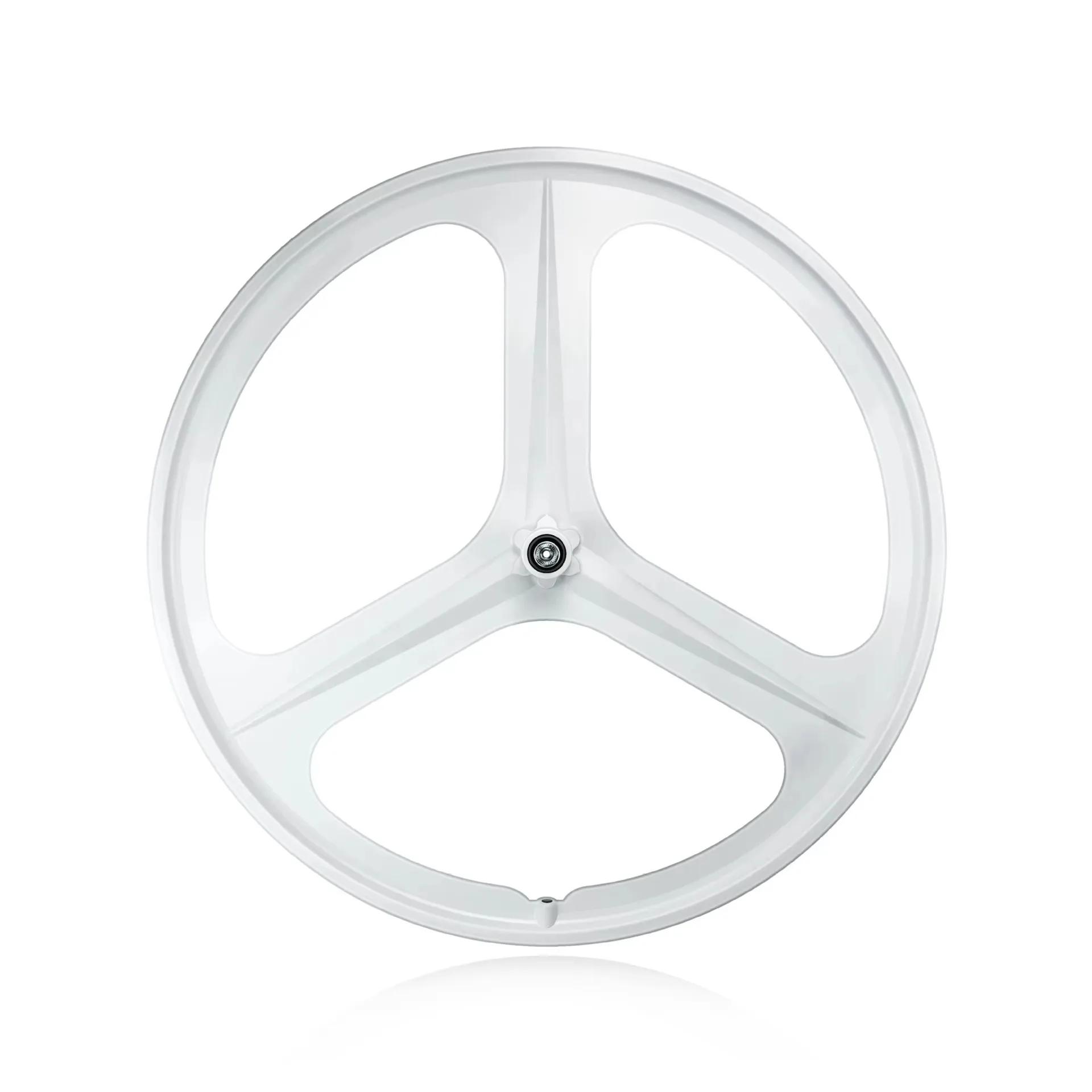 Magicbros roda de bicicleta 700c v freio liga magnésio 3 raios roda única velocidade fixie pista bicicleta tri raios engrenagem fixa rodado - Image 1