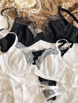 Francês ultra fino conjunto de lingerie feminina sexy cetim renda emenda conforto sutiãs leopardo impressão tentação sutiã e tanga conjuntos roupa interior - Image 4
