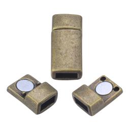 Linsoir 5/10 pçs liga fivelas magnéticas plana corda de couro cabo final fecho conectores para fazer jóias diy pulseiras acessórios - Image 5