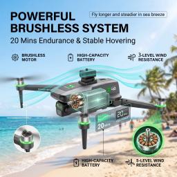 2026 Novo drone ZH8 4KHD com tela, motor sem escovas, lançamento aéreo, dobrável, grande, com controle remoto, quadricóptero para fotografia aérea e transmissão FPV em tempo real - Image 2