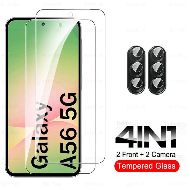 Protetor de Tela e Lente 6 em 1 Vidro Temperado Samsung Galaxy A56 A57 5G Cobertura Total