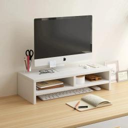 Suporte riser para monitor - Suporte ergonômico para laptop Organizador de mesa para armazenamento de teclado - Image 1