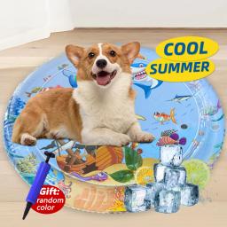 Cooling Pet Water Bed, Almofada de gelo, Dog Sleeping Square Mat para cachorros e gatos, Canil de qualidade superior, frio frio, verão - Image 1