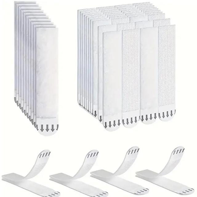 Ganchos de Parede Dupla Face Removíveis 24 Pares Adesivo Impermeável para Quadros e Obras de Arte