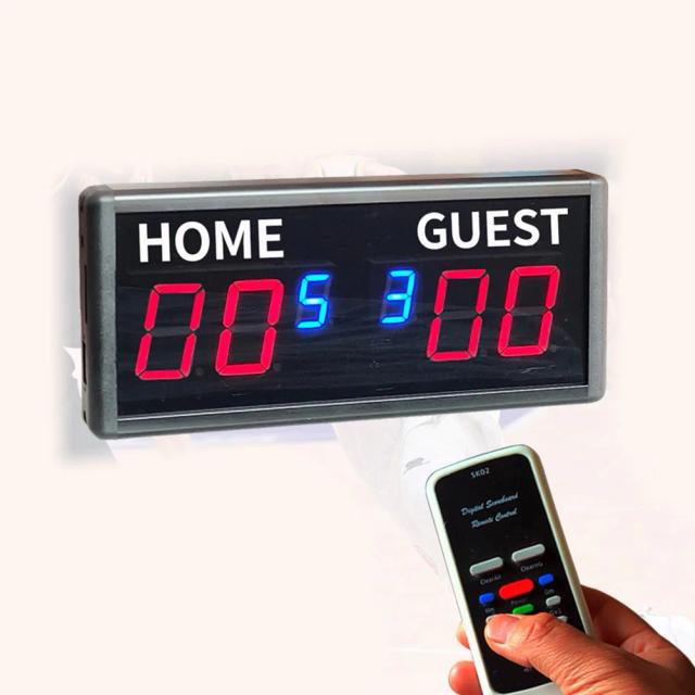 Placar Eletrônico LED 6 Dígitos com Controle Remoto para Esportes