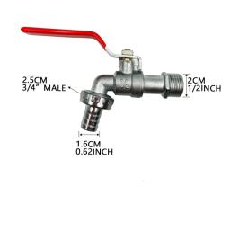 Torneira de latão para irrigação de jardim, 1/2 polegadas, tanque ibc, válvula de saída única, substituição anticongelante, acessórios para varanda ao ar livre - Image 2