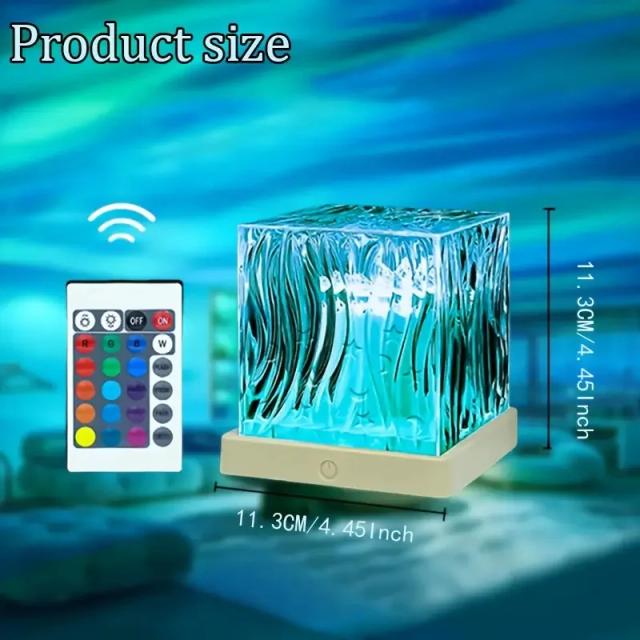 Aurora Luz Oceano Onda Projetor 16 Cores RGB Rotação Automática Luz Ambiente