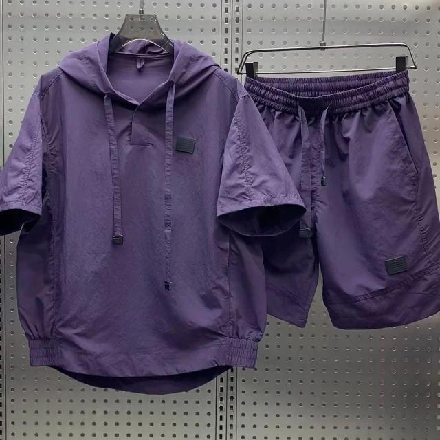 Conjunto de Verão Masculino Leve e Respirável - Camiseta Manga Curta e Calça Casual Solta