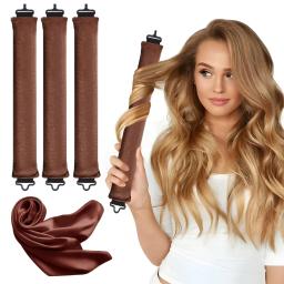 Modelador de cabelo sem calor 27cm varinha de ondulação sem calor adequada para dormir varinha de ondulação de onda grande de 3,5 de diâmetro - Image 1