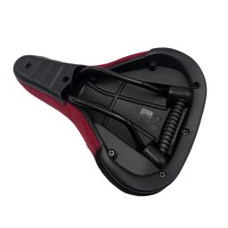 Selim para bicicleta BMX, disponível nas cores bordô e preto, feito de veludo, com as dimensões de 23 cm (comprimento) x 16 cm (largura) x 6 cm (altura), confortável. - Image 6