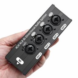 Divisor de áudio balanceado HTA004P-XLR 1X4 1 em 4 saídas XLR Divisor de áudio XLR Caixa divisora de sinal de áudio - Image 6