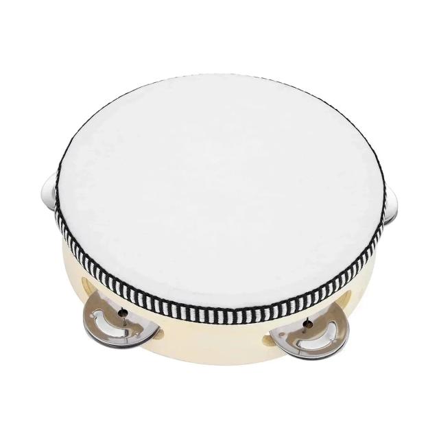 Pandeiro de Mão 6 Polegadas Metal Jingles Instrumento Musical de Percussão