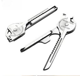 Chaveiro multi-ferramenta compacto multifuncional chaveiro gadget ferramenta portátil com chave de fenda abridor de garrafa acampamento ferramenta de emergência - Image 5