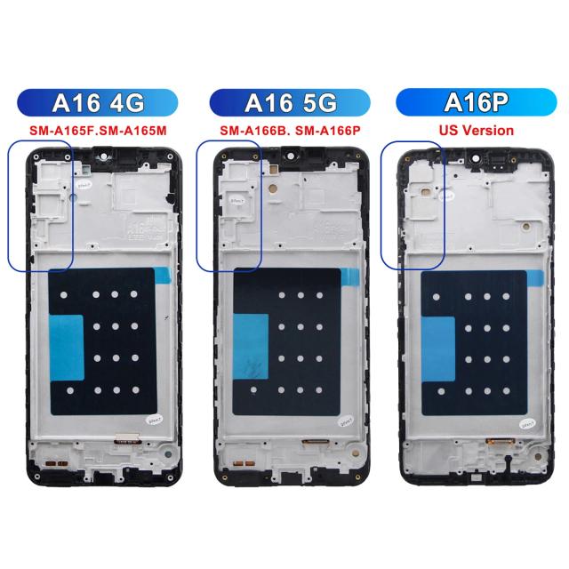 Tela LCD TFT de Qualidade para Samsung Galaxy A16 4G 5G, Display Touch Screen Digitalizador Completo para Substituição de Tela Samsung A165 A166