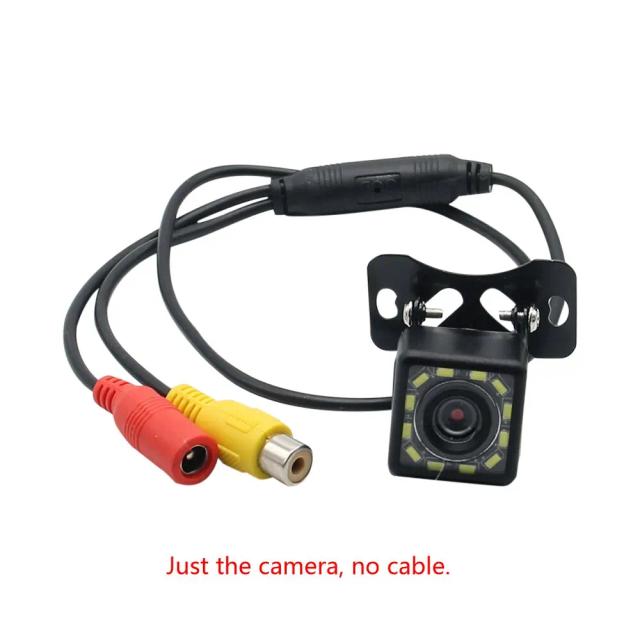 Câmera de Ré Veicular HD Grande Angular Visão Noturna 12 LEDs