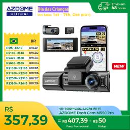 Atualizar azdome m550 pro traço cam 4k frente dashcam auto 5.8ghz wi-fi gps g-sensor carro dvr 6 ir visão noturna monitor de estacionamento - Image 1