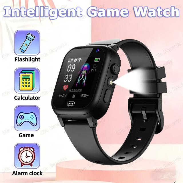 Relógio Telefone à Prova d'Água para Mães e Crianças, Monitor GPS para Meninos e Meninas, Relógio Digital Esportivo com SOS, Relógio Rastreador Ht22