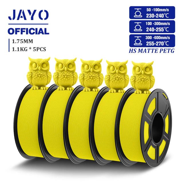 Jayo Filamento PETG Alta Velocidade 5 Rolos 1.1kg Fosco