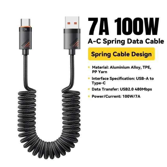 Essager Cabo Carregador Rápido Tipo C para Tipo C 100W PD