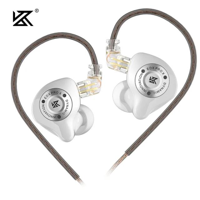KZ EDX Pro X Fones de Ouvido HIFI Cabo Removível Microfone HD Para Jogos e Uso Diário