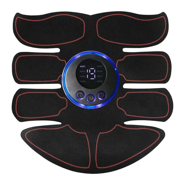 Estimulador Muscular EMS Fitness Abdominal Toner 8 Modos USB